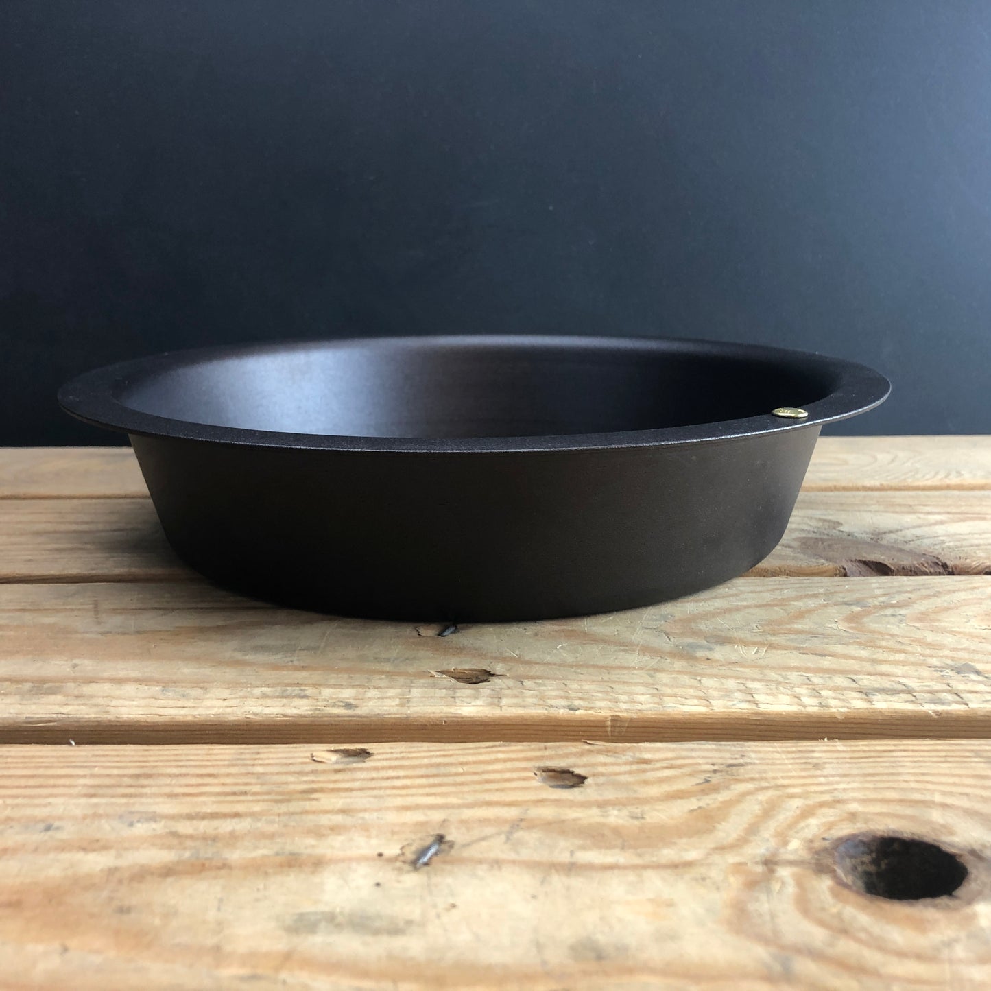 10" Spun Iron Deep Pie Dish