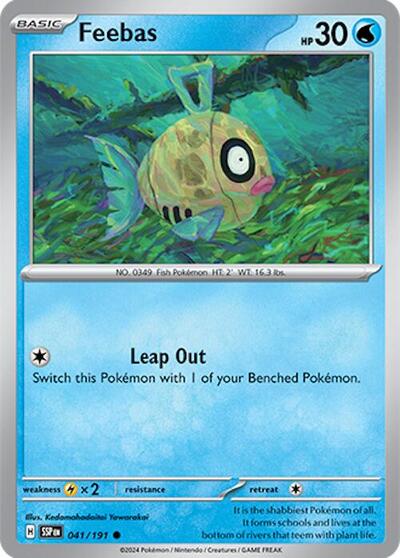 Feebas - 041/191 - SV08: Surging Sparks - 041/191-Reverse Holofoil