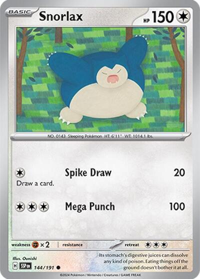 Snorlax - SV08: Surging Sparks - 144/191-Normal