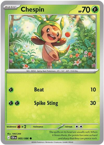 Chespin - 005/086 - ME04: Chaos Rising - 005/086