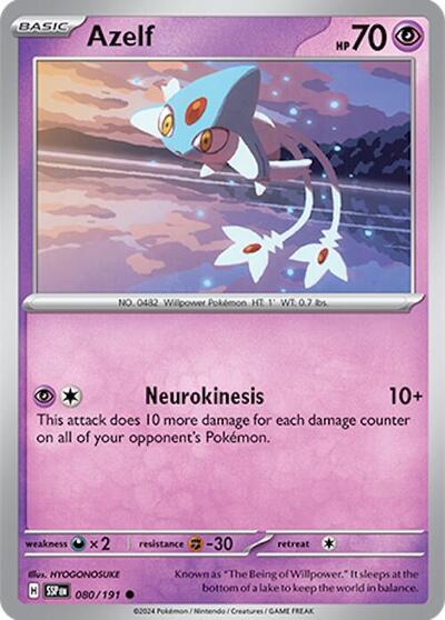 Azelf - SV08: Surging Sparks - 080/191-Reverse Holofoil