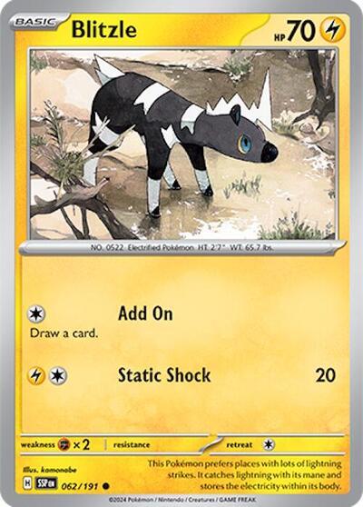 Blitzle - SV08: Surging Sparks - 062/191-Reverse Holofoil