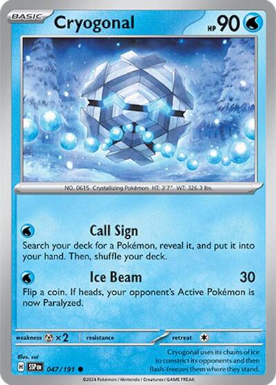 Cryogonal - SV08: Surging Sparks - 047/191-Reverse Holofoil
