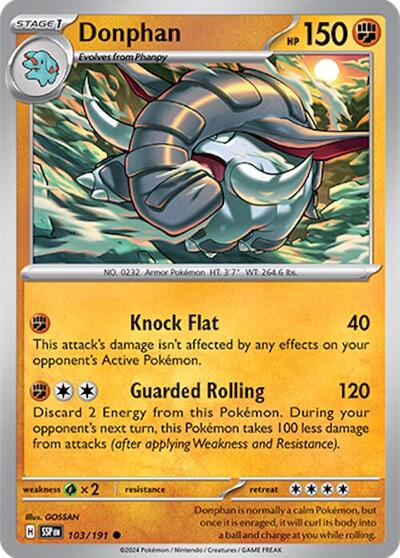 Donphan - SV08: Surging Sparks - 103/191-Reverse Holofoil