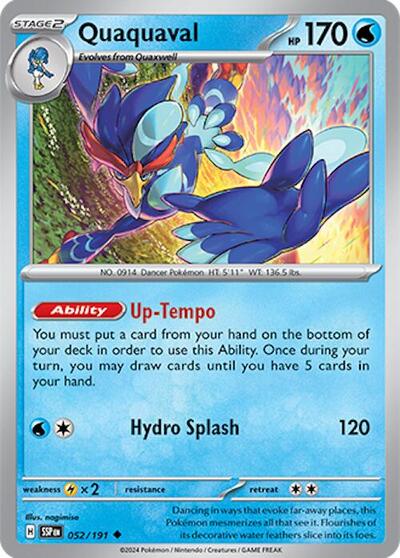 Quaquaval - SV08: Surging Sparks - 052/191-Reverse Holofoil