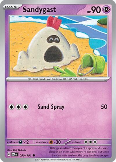 Sandygast - SV08: Surging Sparks - 090/191-Reverse Holofoil
