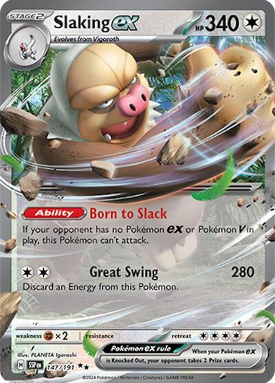 Slaking ex - 147/191 - SV08: Surging Sparks - 147/191-Holofoil
