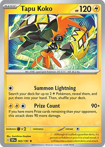 Tapu Koko - SV08: Surging Sparks - 065/191-Holofoil