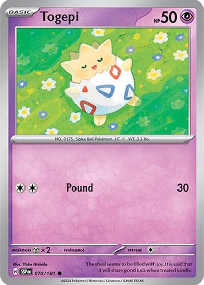 Togepi - SV08: Surging Sparks - 070/191-Reverse Holofoil