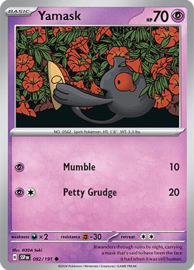 Yamask - SV08: Surging Sparks - 082/191-Reverse Holofoil