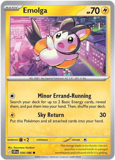 Emolga - ME04: Chaos Rising - 030/086
