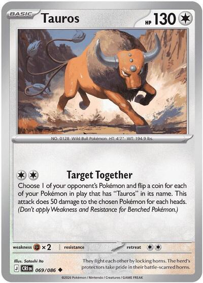 Tauros - 069/086 - ME04: Chaos Rising - 069/086-Normal