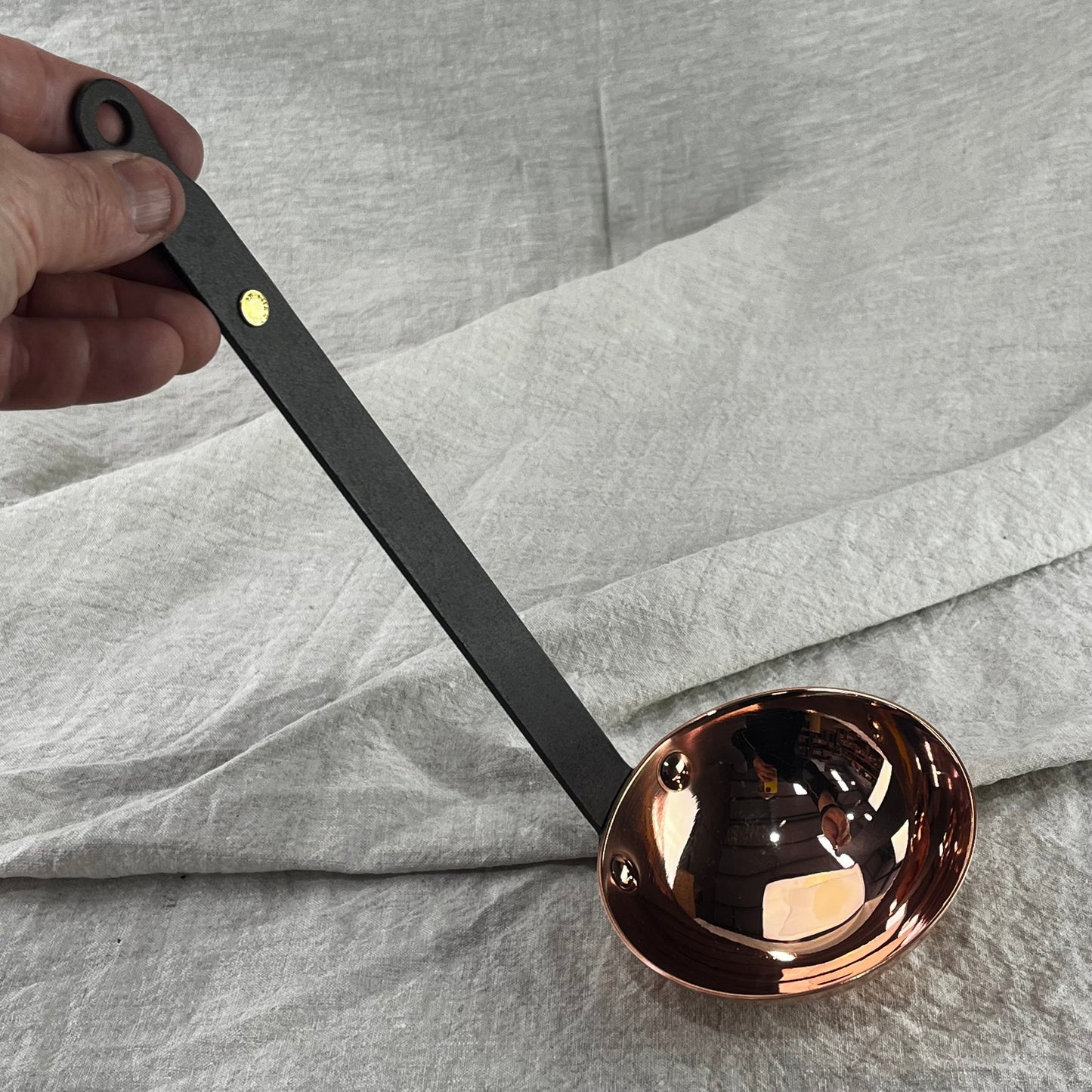 Four Copper Utensils and Hanging Rail in Presentation box